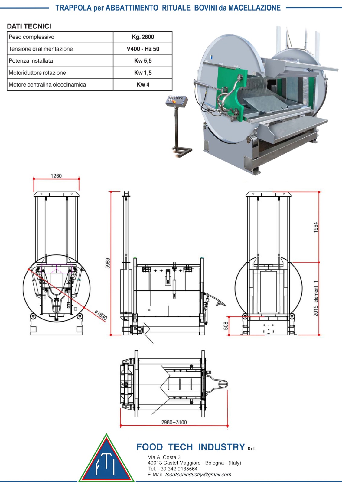 slaughtering machines - Killing box - trappola abbattimento bovini macellazione